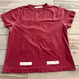 Off-White Red Short Sleeve Tee